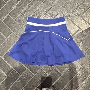 Blue  1a1a tennis Skirt with White Accents, new with tags